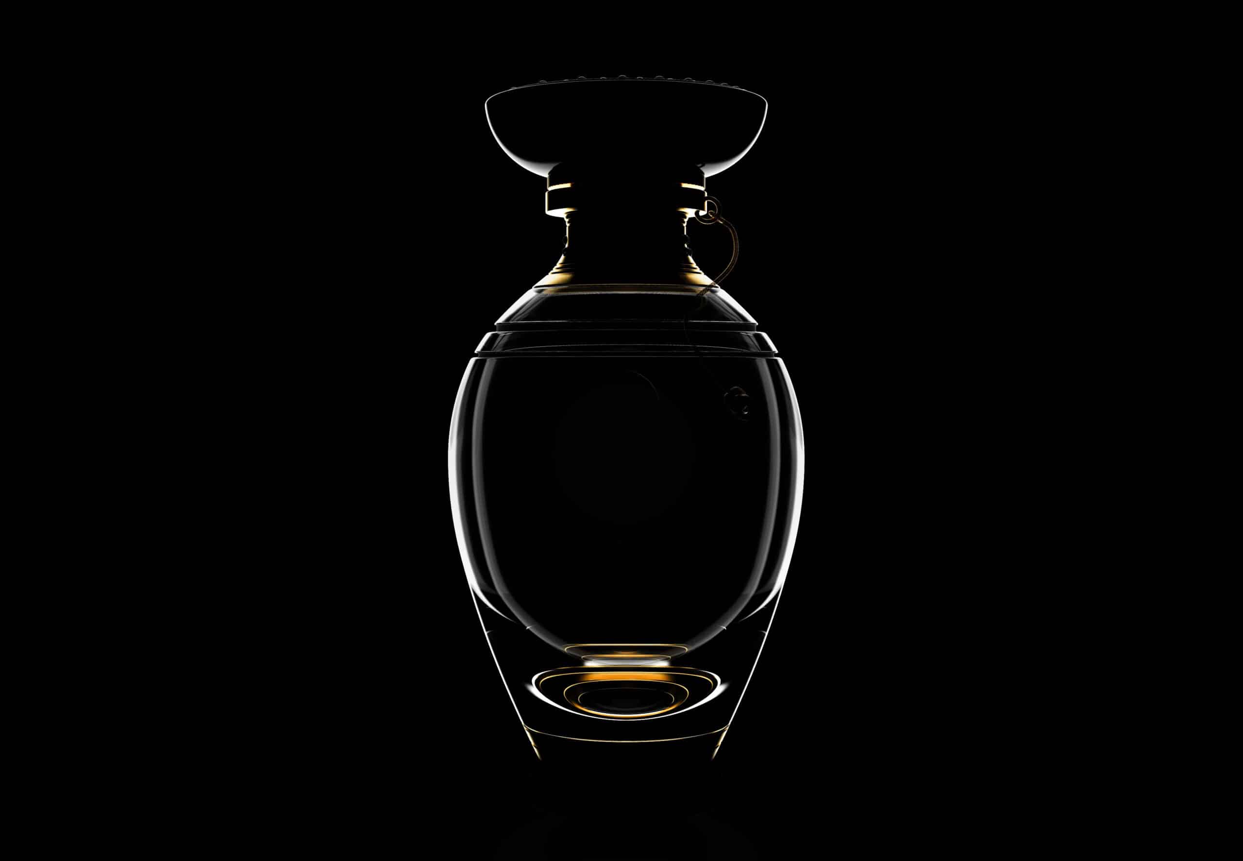 A glass jar for luxury whiskey