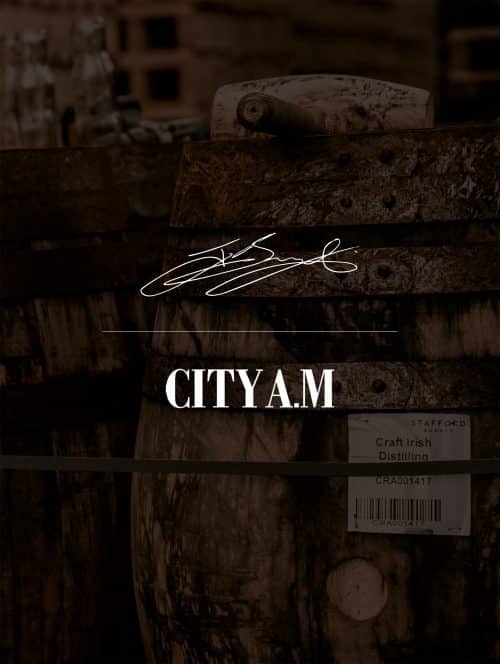 City AM featuring craft whiskey barrels