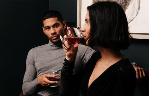 2 people drinking luxury whiskey
