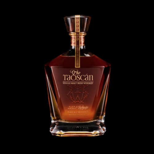 A bottle of the the Taoscan luxury Irish whiskey