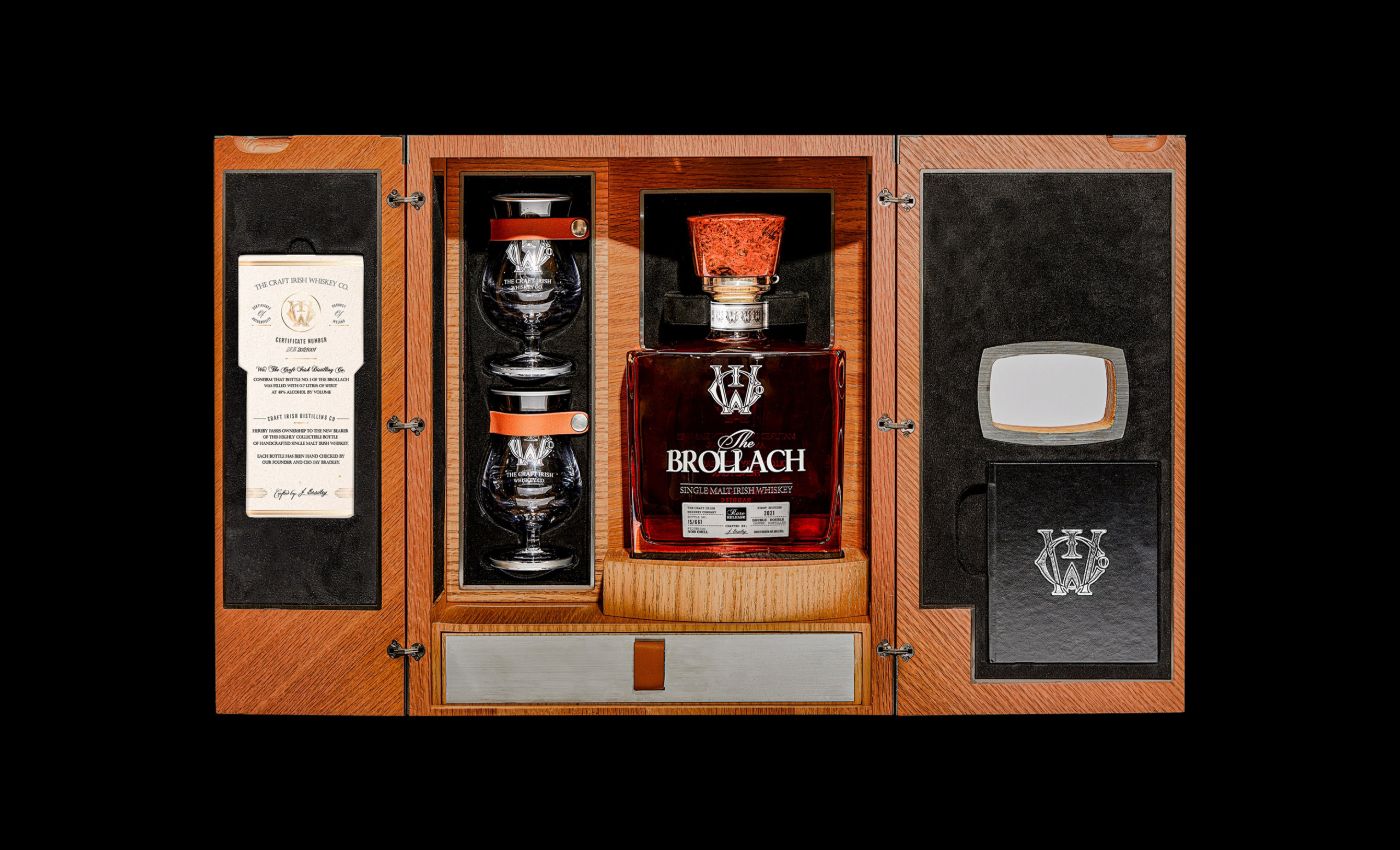 A whiskey set of artisan whiskey The Brollach