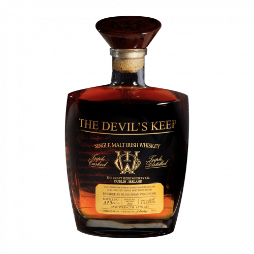 A bottle of single malt Irish whiskey, The Devil's Keep
