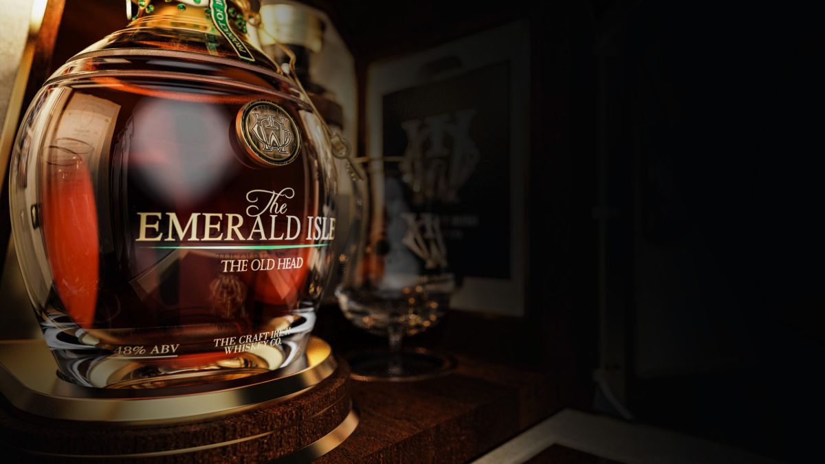 A bottle of the most expensive whiskey ever sold at auction in a set