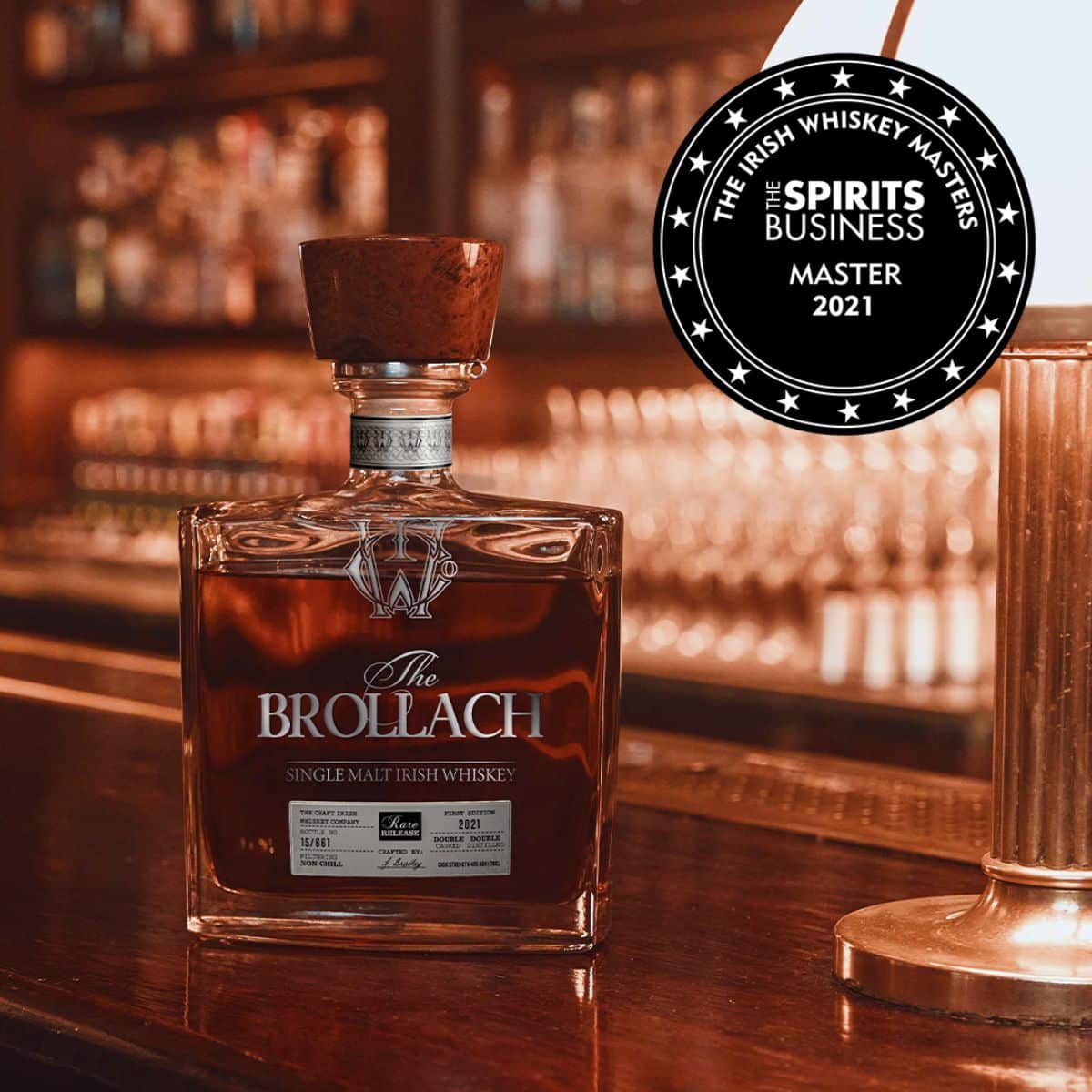 An award winning whiskey bottle