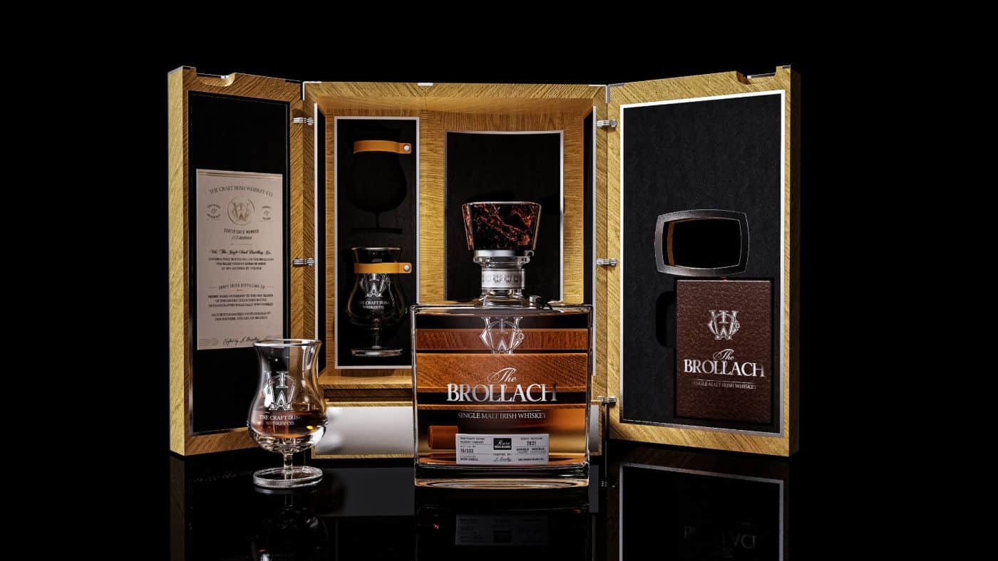 A whiskey set of an expensive Irish whiskey brand