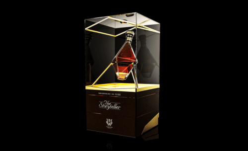 A bottle of The Storyteller, an ultra rare whiskey
