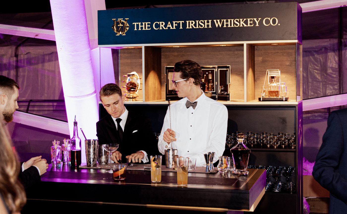 premium whiskey cocktails created with expensive irish whiskey